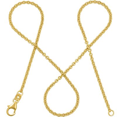 Anchor chain DELICATE filigree real gold