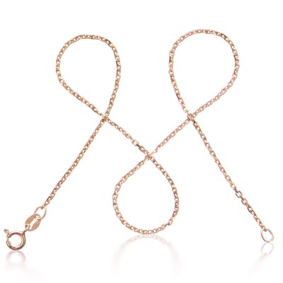 Anchor chain DELICATE filigree rose gold plated