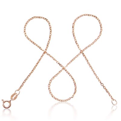 Anchor chain DELICATE filigree rose gold plated