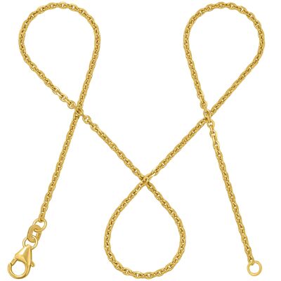 DELICATE anchor chain, delicate real gold diamond-coated
