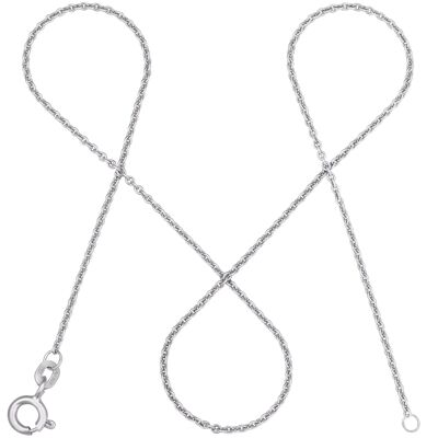 Anchor chain DELICATE thin white gold