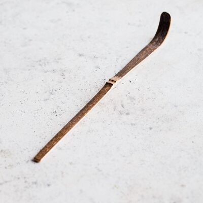 Chashaku spoon in aged bamboo