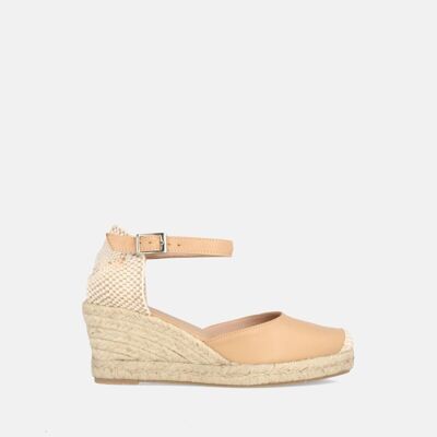 WOMEN'S JUTE WITH MEDIUM WEDGE IN DINA LEATHER