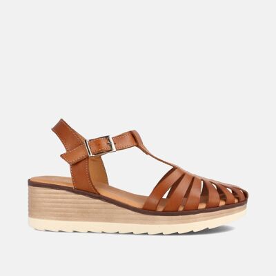 KRABBENSCHUHE AUS LEDER FÜR DAMEN SANDALEN FELICIA AVELLANA