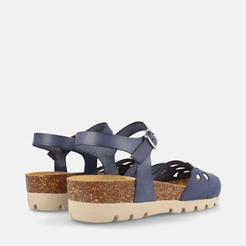 SANDALE BIO POUR FEMME AVEC COMPENSÉ BAS EN CUIR LUCIA MARINO 4