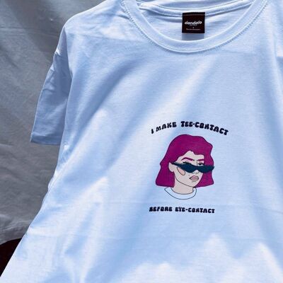 T-Shirt Woman "Tee Contact"__S / Bianco