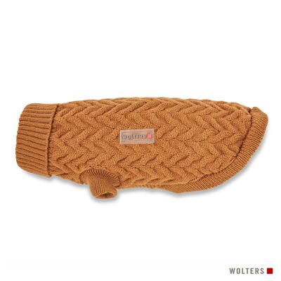 Knitted sweater Isolde lion brown