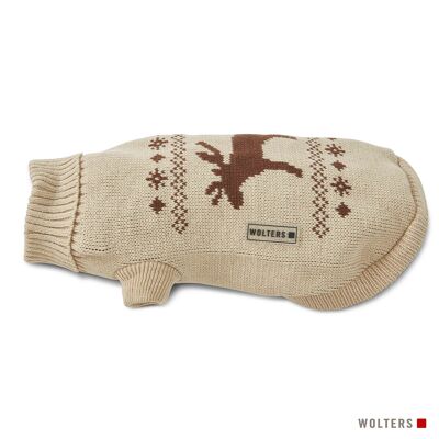Knitted sweater moose beige/brown
