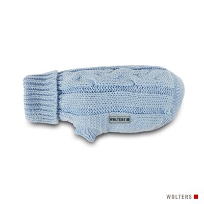 Sky blue cable knit sweater