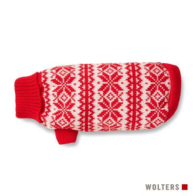 Knitted sweater Thore red/white