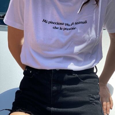 T-Shirt "I like the Animals"__XS / Bianco