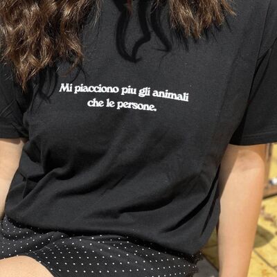 T-Shirt "I like the Animals"__XS / Nero