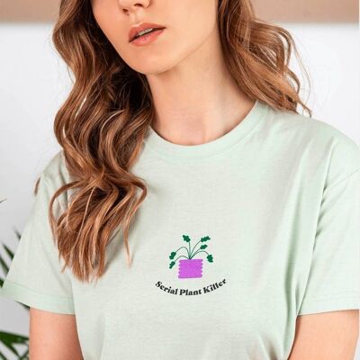 T-Shirt "Plant killer"__XS / Verde Mela