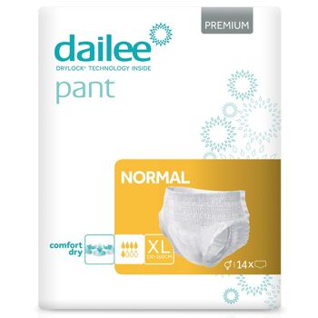 Dailee Pants Normal - 90x Couches-culottes - Serviettes pour incontinence urinaire pour adultes et personnes âgées 7