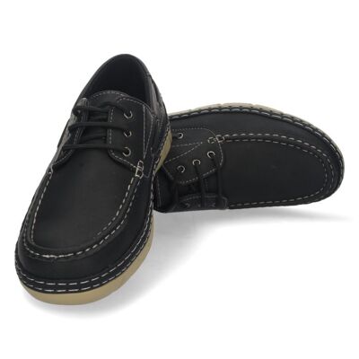 Nautischer Schuh für Herren in Schwarz