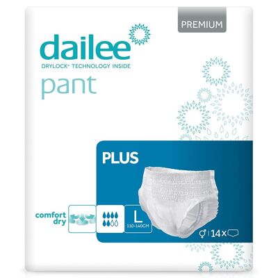Dailee Pants Plus - 90x Panty Diapers - Urinary Incontinence Absorbents for Adults and Elderly