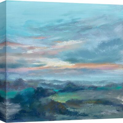 Landscape painting, print on canvas: Nel Whatmore, The sky of Devon II