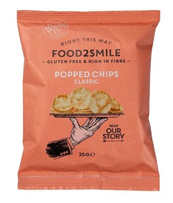 Chips plus saines, végétaliennes et sans gluten | Chips Popped Classic 21x25 grammes 1
