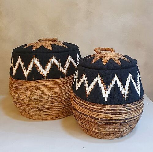 Basket bananleaf - black set 2