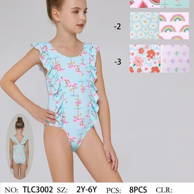 Bañador volantes estampado