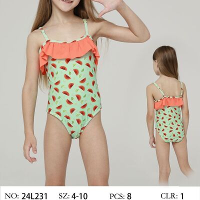 Watermelon ruffle swimsuit