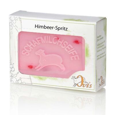 Emballage carré de savon Ovis Spritz Framboise 8,5x6 cm 100 g