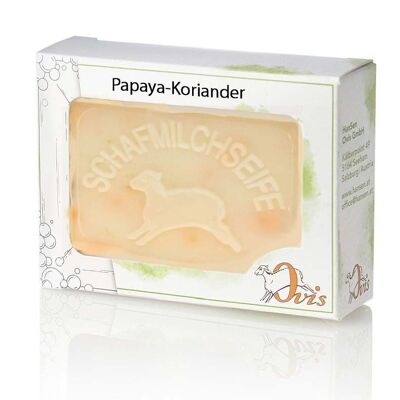 Ovis soap square soldPapaya coriander 8.5x6 cm 100 g