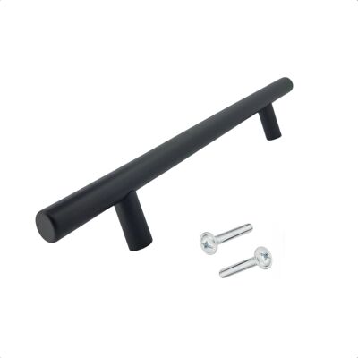 Tirador para mueble / Tirador de cocina Denver 128 mm acero inoxidable negro