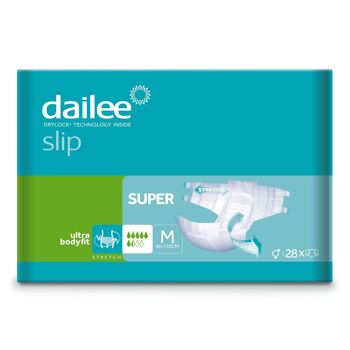 Dailee Slip Super - 112x couches pour adultes et personnes âgées - Serviettes pour incontinence urinaire avec fermeture à crochets et boucles 5