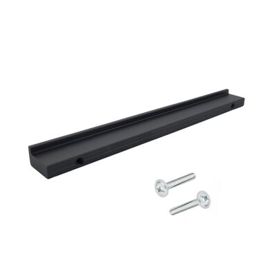 Tirador para mueble / Tirador de cocina Reno 128 mm Aluminio Negro