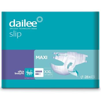 Dailee Slip Maxi - 112x couches pour adultes et personnes âgées - Serviettes pour incontinence urinaire avec fermeture auto-agrippante 7