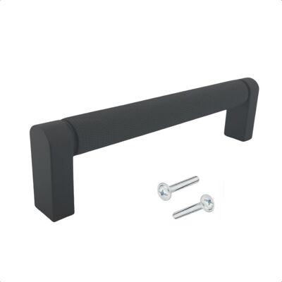 Tirador para mueble / Tirador de cocina Miami 128 mm acero inoxidable negro