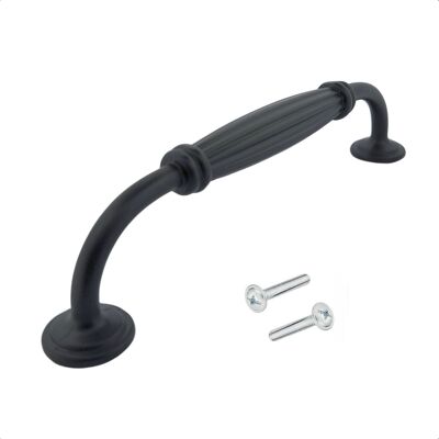 Furniture handle / Kitchen handle Norfolk 128 mm Black