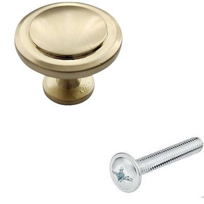 Furniture knob / Cabinet knob Memphis 32 mm Gold