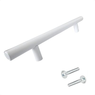 Furniture handle / Kitchen handle Denver 128 mm stainless steel White