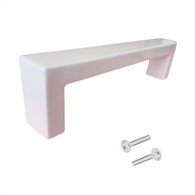 Tirador para mueble / Tirador de cocina Atlanta 96 mm acero inoxidable Blanco