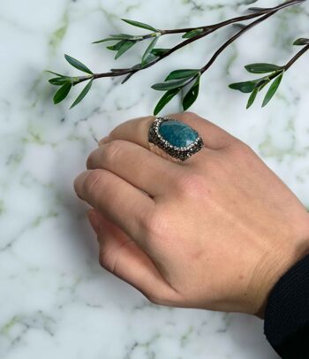 Bague druzy - Apatite 2