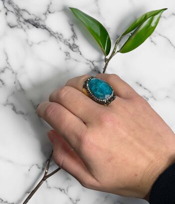 Bague druzy - Apatite 3