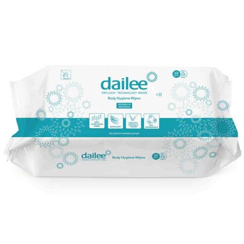 Salviettine Igieniche Adulti – 576x Dailee Body Wipes – Salviette XL Detergenti Delicate Umidificate per Adulti e Anziani