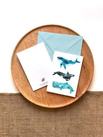 Trio de baleines - Carte de vœux 3