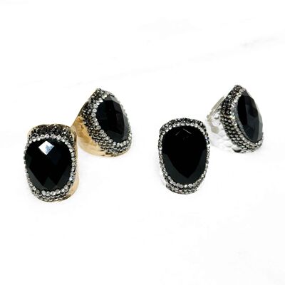 Druzy ring - Onyx