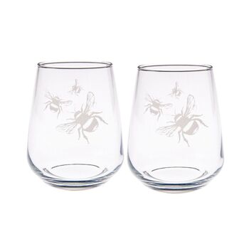 2 Verres Sans Pied - Abeille