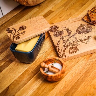 Blue Butter Dish - Thistle Trio