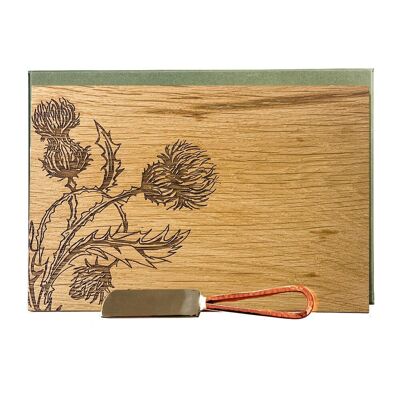 Oak Cheese Board & Knife Set - Thistle Trio