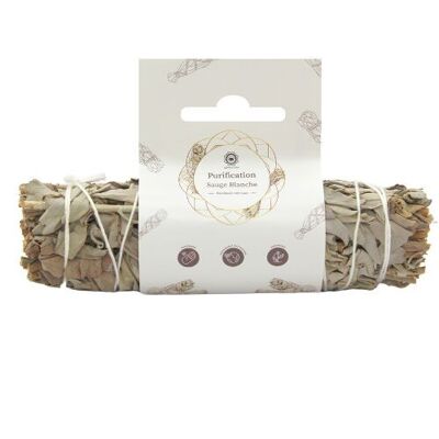 Purification White Sage Smudge Stick 22 cm with Label