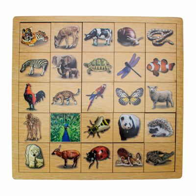 Puzzle with animal patterns