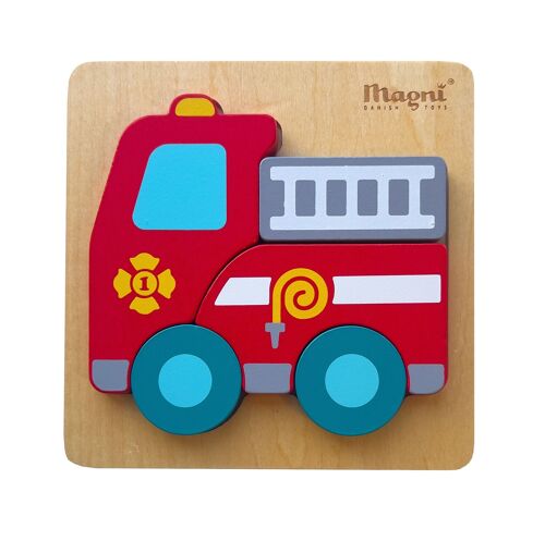 Firetruck puzzle in 100 % FSC wood