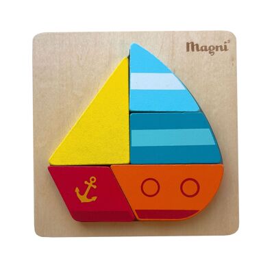 Puzzle de barcos en madera 100 % FSC