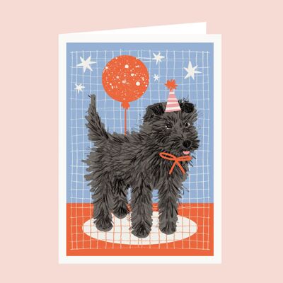 Carte de chien d'anniversaire