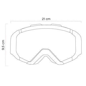 LUNETTES DE MOTO TOUT-TERRAIN MX VERRE MIROIR MODÈLE ARES - MAILLE DE REMPLACEMENT PHOTOCHROMIQUE INCLUSE 2